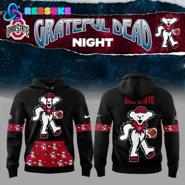 Ohio State Football x Grateful Dead Night Hoodie, Pants, Cap