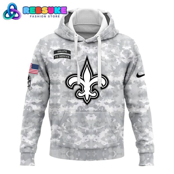 New Orleans Saints Arctic Camo 2024 Combo Hoodie, Pants, Cap - Image 2