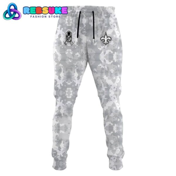 New Orleans Saints Arctic Camo 2024 Combo Hoodie, Pants, Cap - Image 4