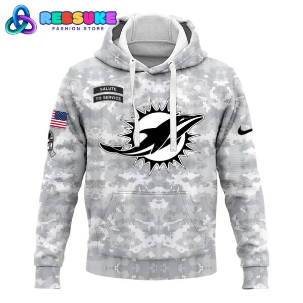 Miami Dolphins Arctic Camo 2024 Combo Hoodie, Pants, Cap - Image 2