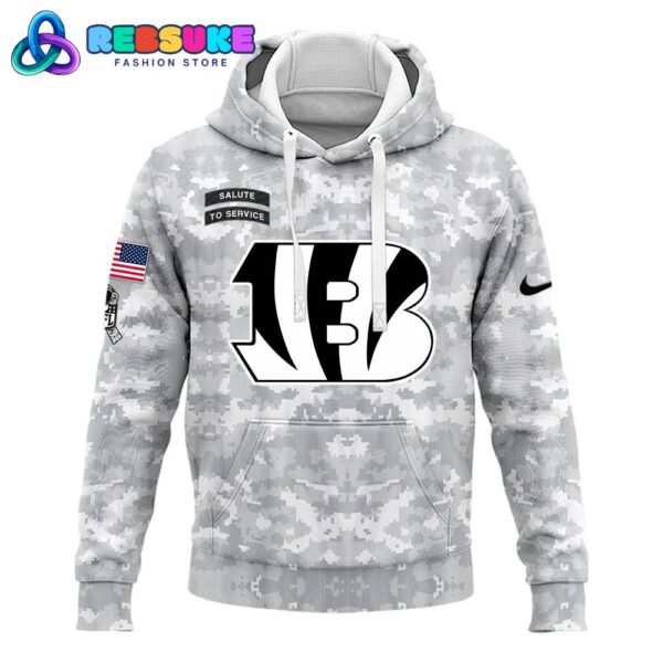 Cincinnati Bengals Arctic Camo 2024 Combo Hoodie, Pants, Cap - Image 2