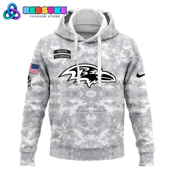 Baltimore Ravens Arctic Camo 2024 Combo Hoodie, Pants, Cap - Image 2
