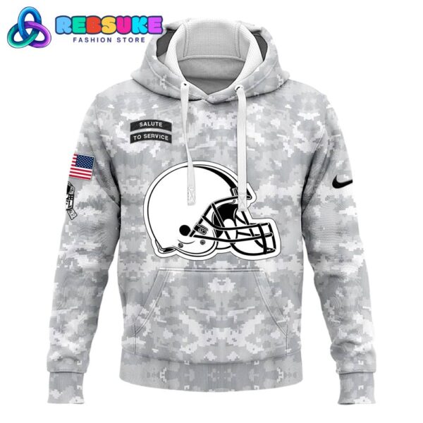 Cleveland Browns Arctic Camo 2024 Combo Hoodie, Pants, Cap - Image 2