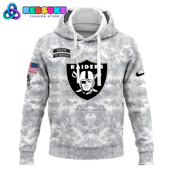 Las Vegas Raiders Arctic Camo 2024 Combo Hoodie, Pants, Cap - Image 2