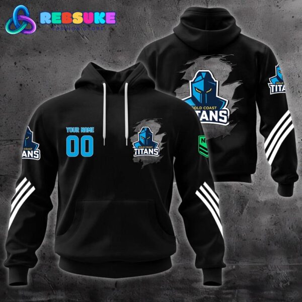 Gold Coast Titans NRL Customized Combo Hoodie, Pants - Image 2