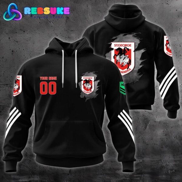 St. George Illawarra Dragons NRL Customized Combo Hoodie, Pants - Image 2