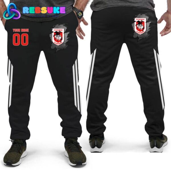 St. George Illawarra Dragons NRL Customized Combo Hoodie, Pants - Image 3