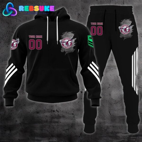Manly Warringah Sea Eagles NRL Customized Combo Hoodie, Pants - Image 2