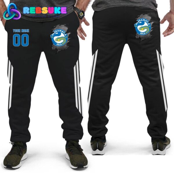 Parramatta Eels NRL Customized Combo Hoodie, Pants - Image 3
