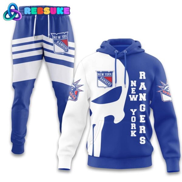 New York Rangers NHL Blue White Combo Hoodie