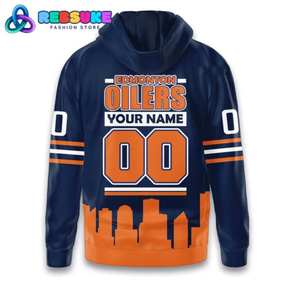 Edmonton Oilers NHL Blue Orange Combo Hoodie - Image 5