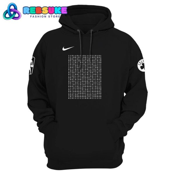 Boston Celtics 2024 Basketball Team Black Combo Hoodie - Image 2