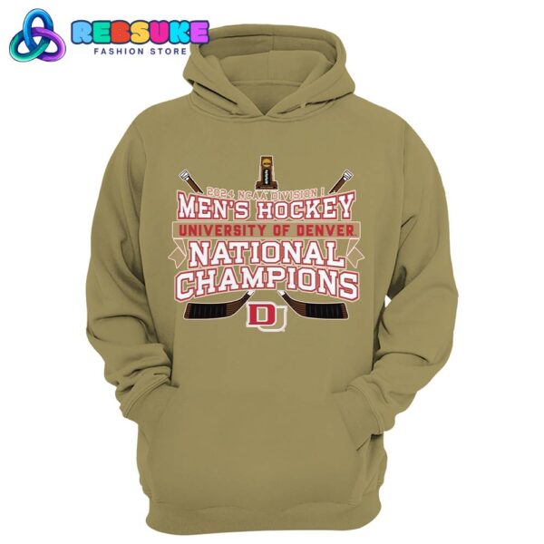NCAA Denver Hockey National Champions 2024 Combo Hoodie Pants Cap - Image 2