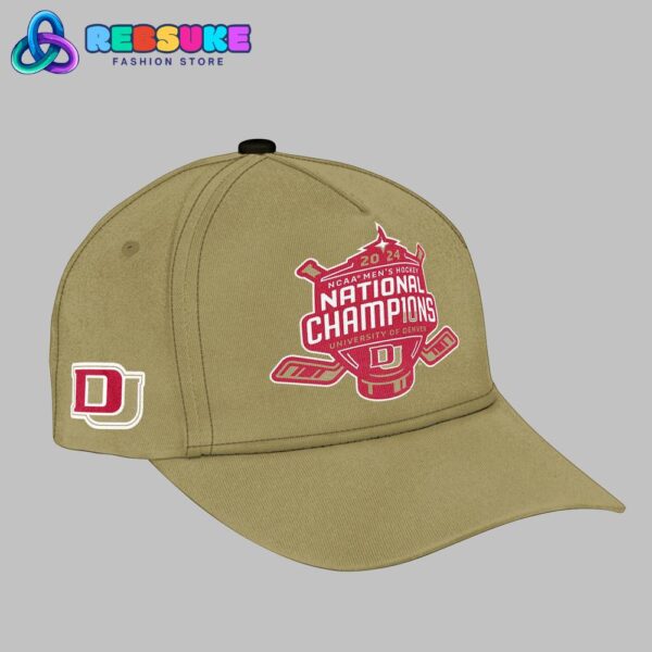 NCAA Denver Hockey National Champions 2024 Combo Hoodie Pants Cap - Image 3