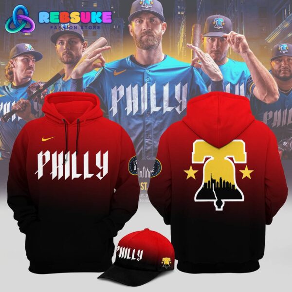 Philadelphia Phillies 2024 City Black Red Hoodie