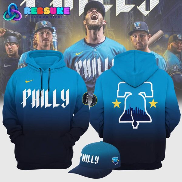 Philadelphia Phillies Blue 2024 City Connect Combo Hoodie Cap