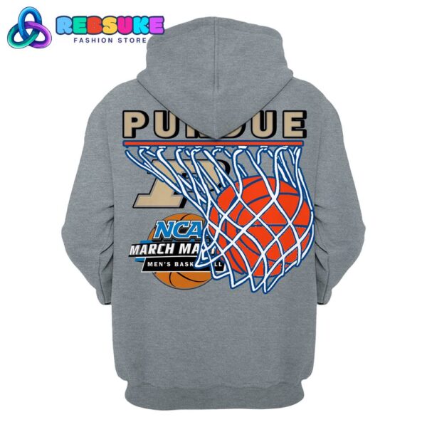 Purdue Boilermakers Men Basketball Gray Combo Hoodie, Pants - Image 4