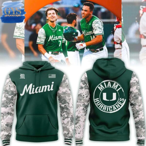 Miami Hurricanes 2025 Armed Forces Day Camo Hoodie