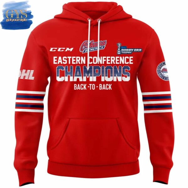 Oshawa Generals 2025 Bobby Orr Trophy Champions Hoodie - Image 2