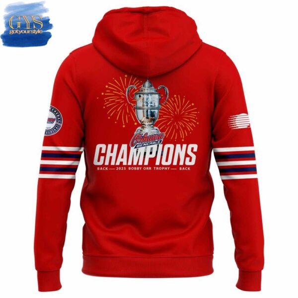 Oshawa Generals 2025 Bobby Orr Trophy Champions Hoodie - Image 3