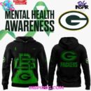 Green Bay Packers Mental Health Awareness 2025 Black Hoodie