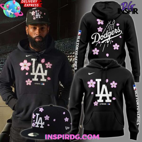 Los Angeles Dodgers MLB Tokyo Series 2025 Black Hoodie T-shirt