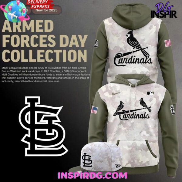 St. Louis Cardinals 2025 Armed Forces Day Collection Hoodie T-shirt