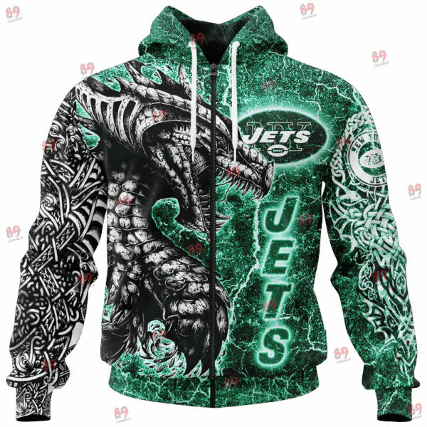 Jets FL Dragon Outrage Limited Edition Hoodie T-shirt Sweatshirt All Merchandise - Image 3
