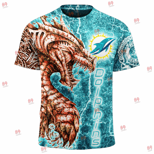 Dolphins FL Dragon Outrage Limited Edition Hoodie T-shirt Sweatshirt All Merchandise - Image 4