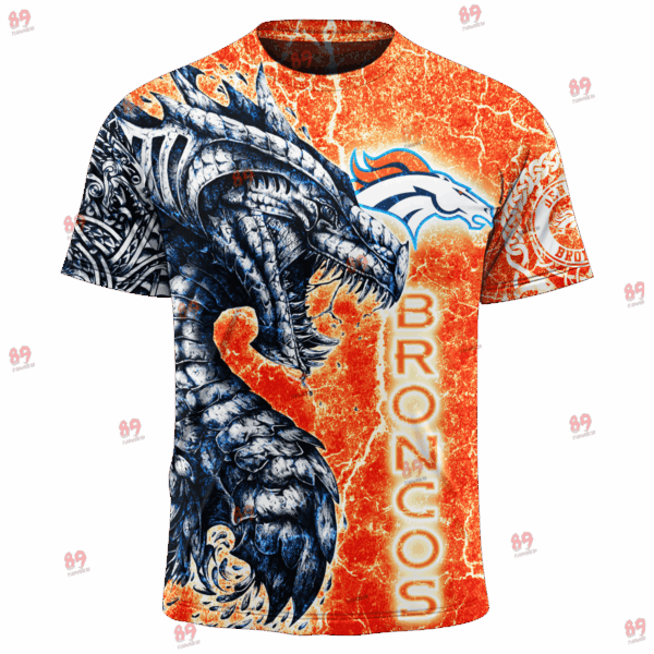 Broncos FL Dragon Outrage Limited Edition Hoodie T-shirt Sweatshirt All Merchandise - Image 4