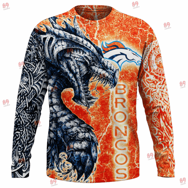 Broncos FL Dragon Outrage Limited Edition Hoodie T-shirt Sweatshirt All Merchandise - Image 6