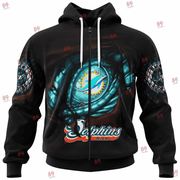 Dolphins Dragon Eye Limited Edition Hoodie T-shirt Sweatshirt All Merchandise - Image 3