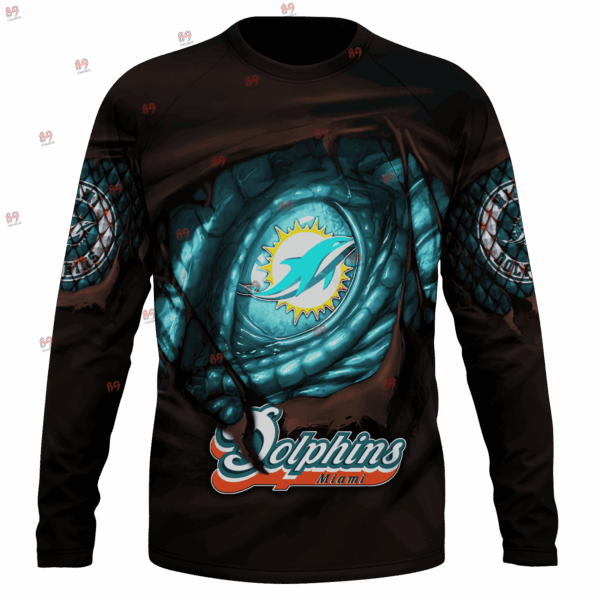 Dolphins Dragon Eye Limited Edition Hoodie T-shirt Sweatshirt All Merchandise - Image 6
