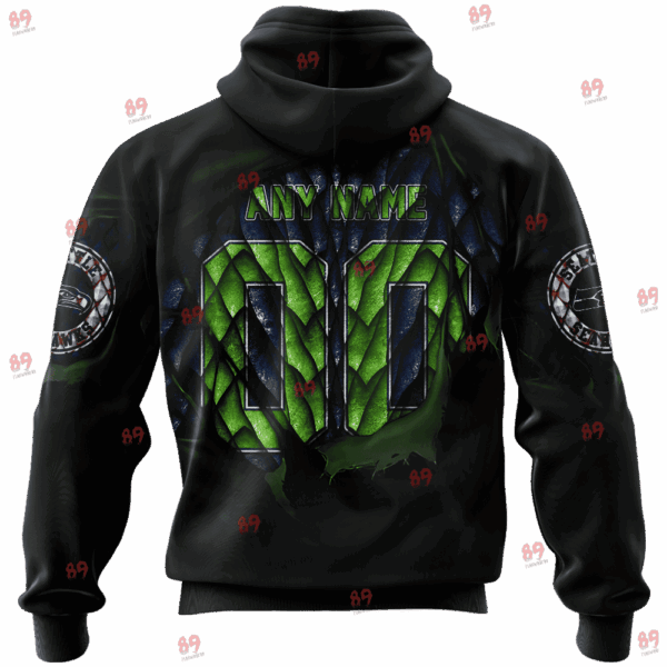 Seahawks Dragon Eye Limited Edition Hoodie T-shirt Sweatshirt All Merchandise - Image 2