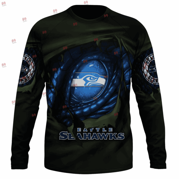 Seahawks Dragon Eye Limited Edition Hoodie T-shirt Sweatshirt All Merchandise - Image 6