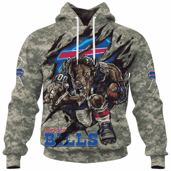 Bills Camo Mascot Limited Edition Hoodie T-shirt Sweatshirt All Merchandise