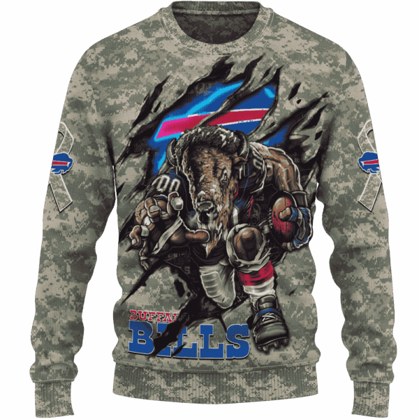 Bills Camo Mascot Limited Edition Hoodie T-shirt Sweatshirt All Merchandise - Image 2