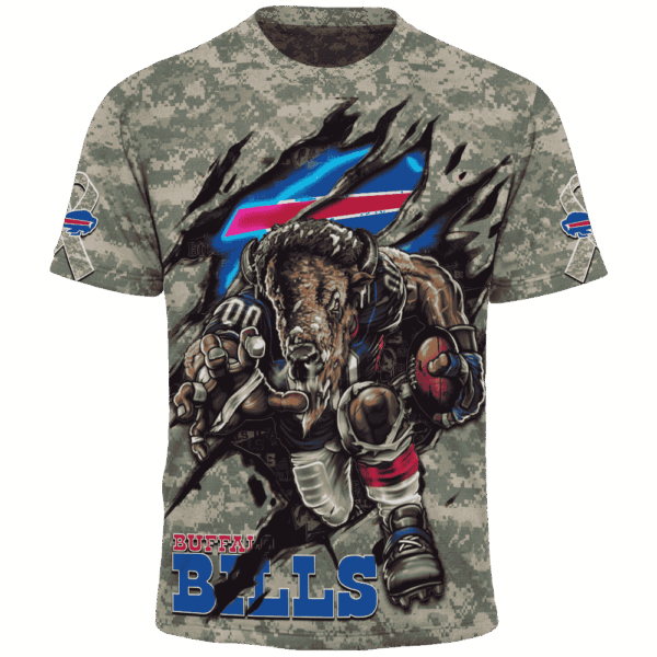 Bills Camo Mascot Limited Edition Hoodie T-shirt Sweatshirt All Merchandise - Image 5