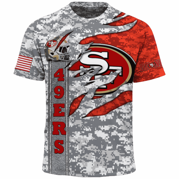 49ers Camo US Limited Edition Hoodie T-shirt Sweatshirt All Merchandise - Image 5