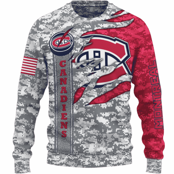 Canadiens Camo Style Limited Edition Hoodie T-shirt Sweatshirt All Merchandise - Image 2