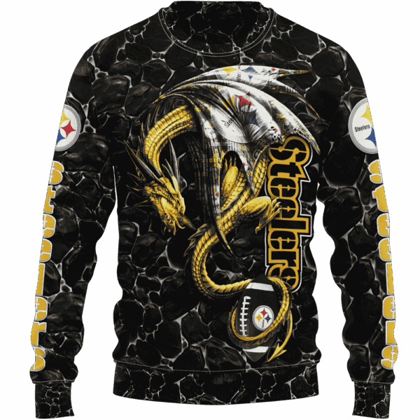 Steelers Legend Dragon Limited Edition Hoodie T-shirt Sweatshirt All Merchandise - Image 2
