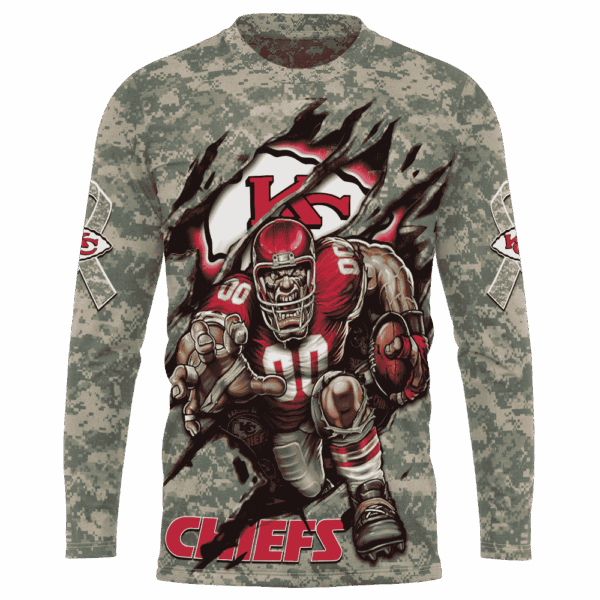 Chiefs Camo Mascot Limited Edition Hoodie T-shirt Sweatshirt All Merchandise - Image 7