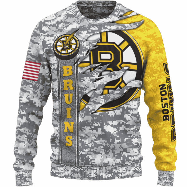 Bruins Camo Style Limited Edition Hoodie T-shirt Sweatshirt All Merchandise - Image 2