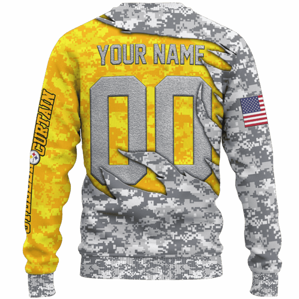 Steelers Camo US Limited Edition Hoodie T-shirt Sweatshirt All Merchandise - Image 3
