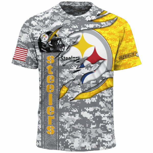 Steelers Camo US Limited Edition Hoodie T-shirt Sweatshirt All Merchandise - Image 5