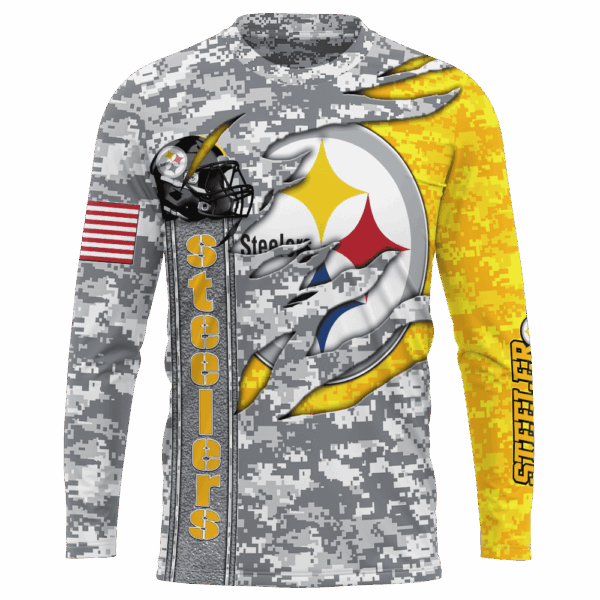 Steelers Camo US Limited Edition Hoodie T-shirt Sweatshirt All Merchandise - Image 7