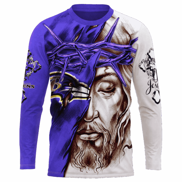 Ravens Jesus Limited Edition Hoodie T-shirt Sweatshirt All Merchandise - Image 7