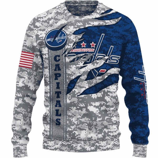 Capitals Camo Style Limited Edition Hoodie T-shirt Sweatshirt All Merchandise - Image 2