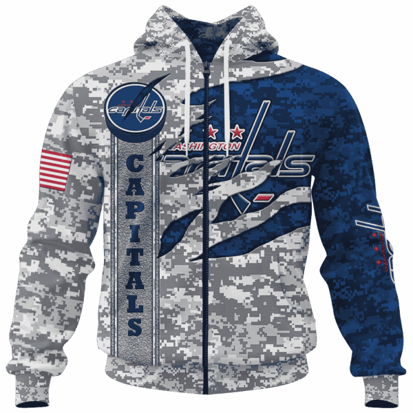 Capitals Camo Style Limited Edition Hoodie T-shirt Sweatshirt All Merchandise - Image 4