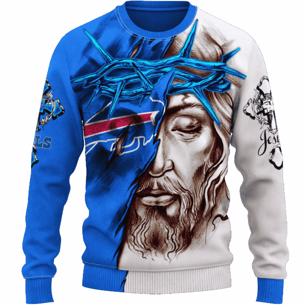 Bills Jesus Limited Edition Hoodie T-shirt Sweatshirt All Merchandise - Image 2